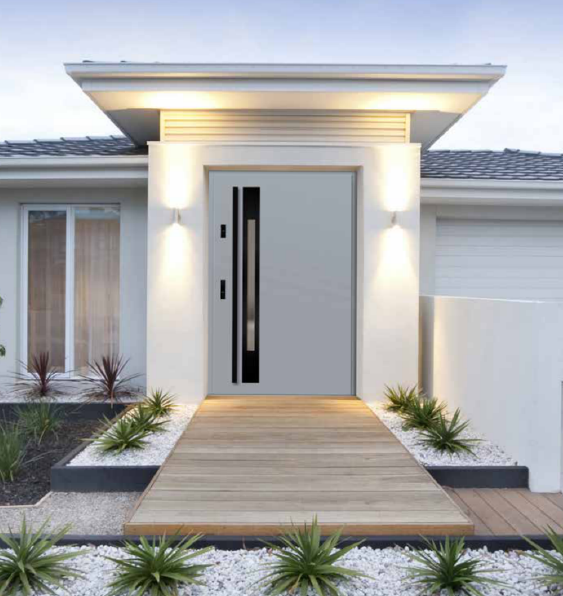 Modern K64 Collection Front Door - Lighted Entryway Minimalist Design